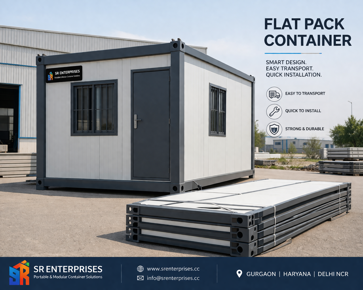 Flat Pack Containers manufactured in Delhi NCR